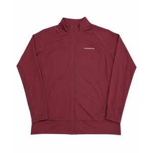 Alphalete Mens XL Maroon Full Zip Performance Track Jacket Mock Neck Burgundy